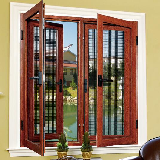 Thermally Broken Aluminium Casement Window with Built-In Diamond Mesh